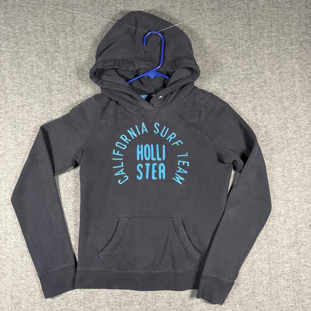 Hollister California Surf Team Womens S Blue Pullover Hoodie Y2K Style 2000s